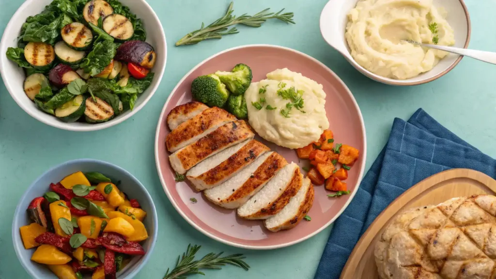 Serving suggestions for turkey chops.