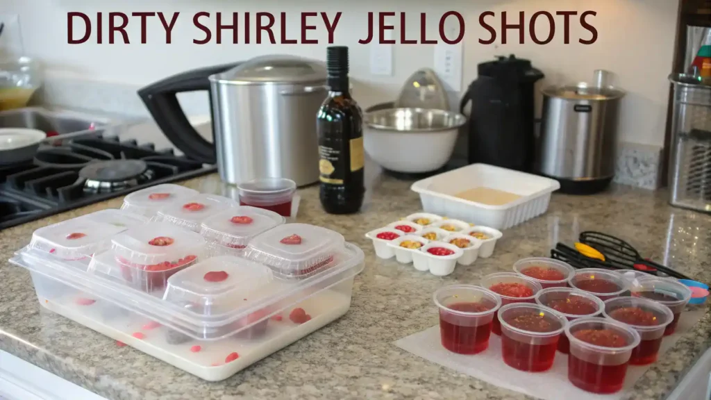 Storage tips for Dirty Shirley Jello Shots.