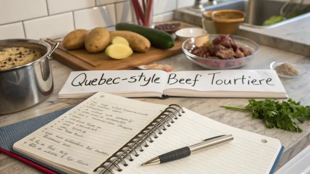 Pro tips for making Quebec-Style Beef Tourtière, including ingredient suggestions and baking tips.