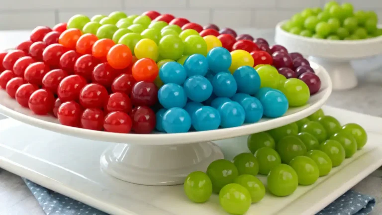 A beautiful platter of colorful candy grapes ready to be enjoyed.