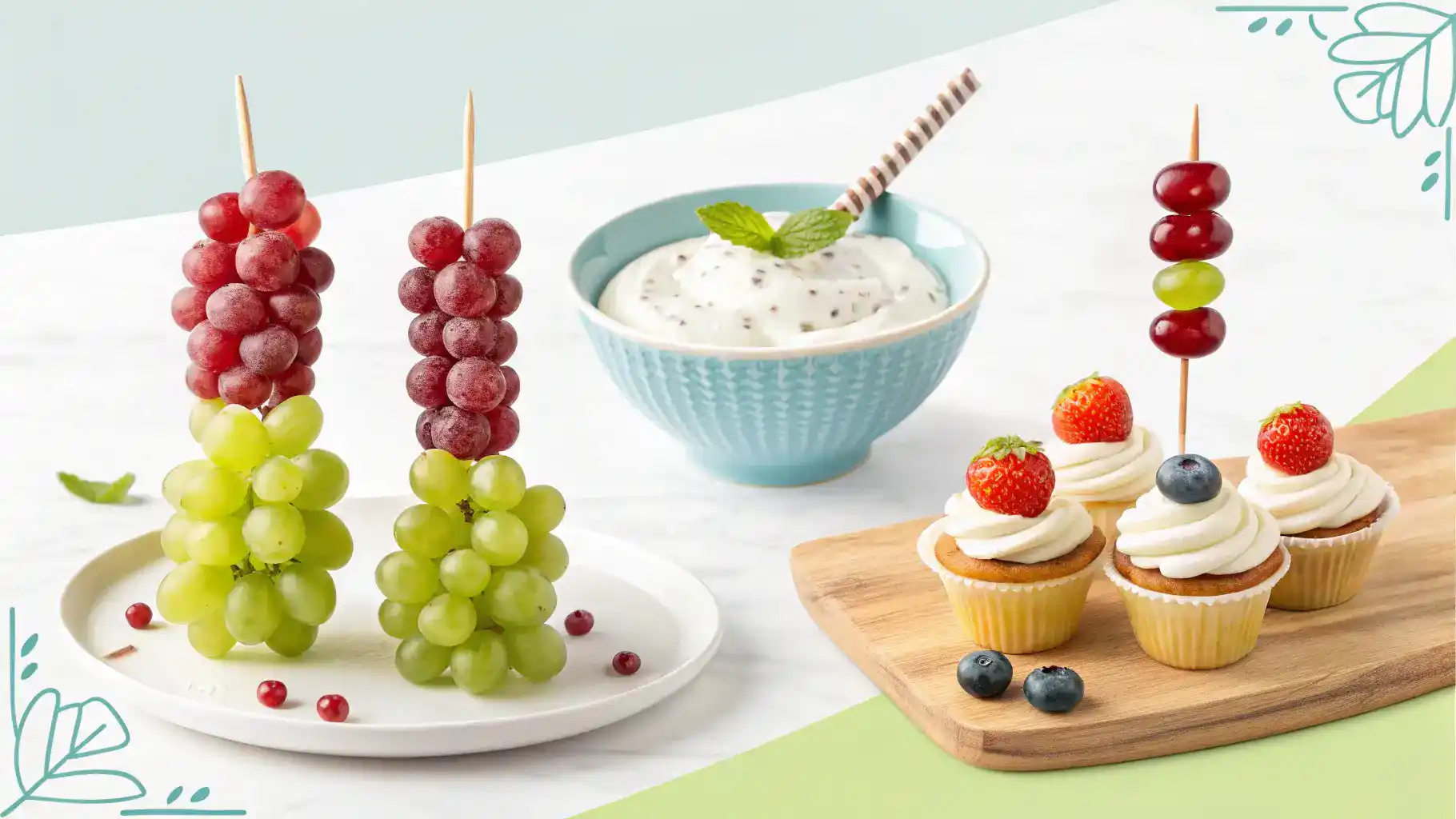 Creative serving ideas for candy grapes.