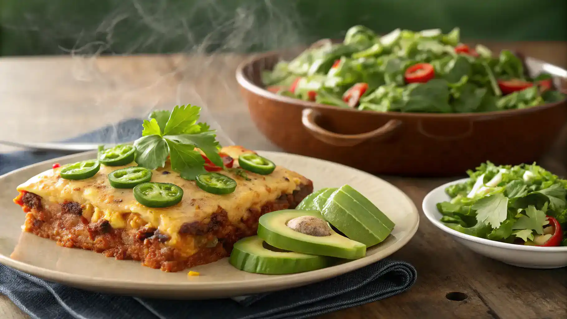 Serving suggestions for cowboy casserole.