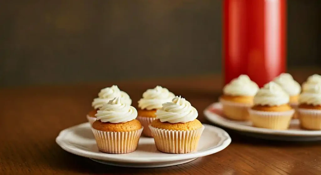 Guests enjoying mini cupcakes at a celebration.