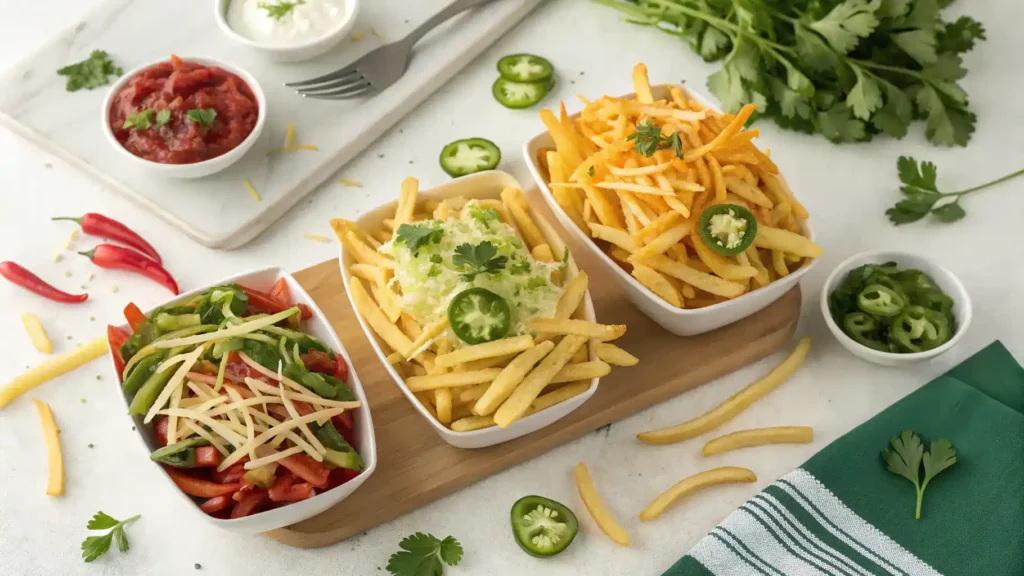 Creative serving suggestions for shoestring fries.
