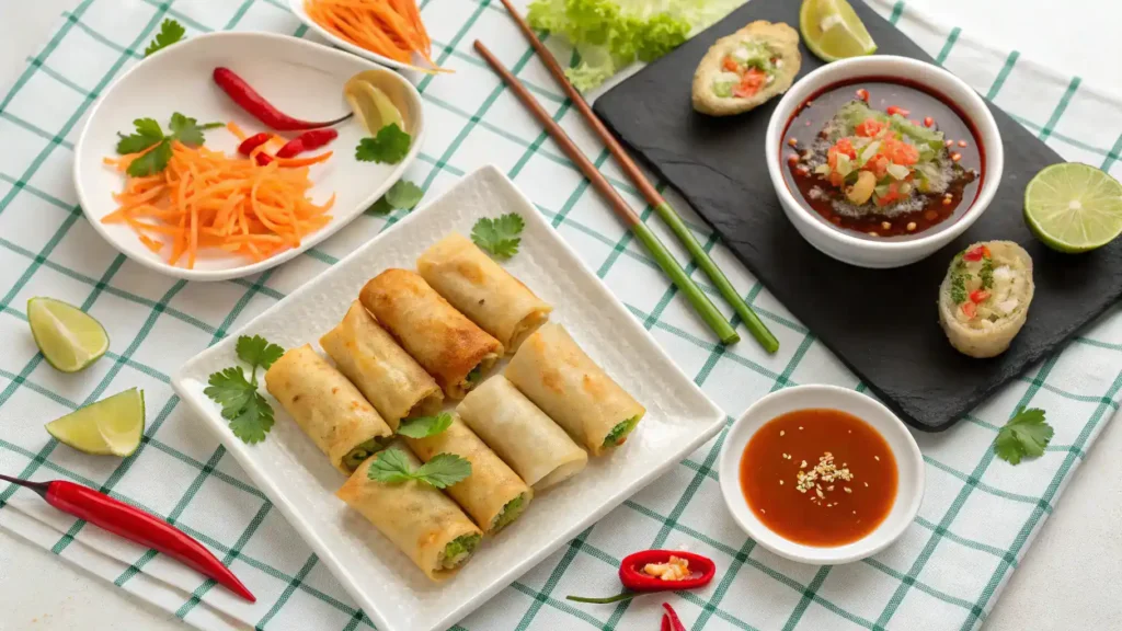 Storage and reheating tips for spring rolls.