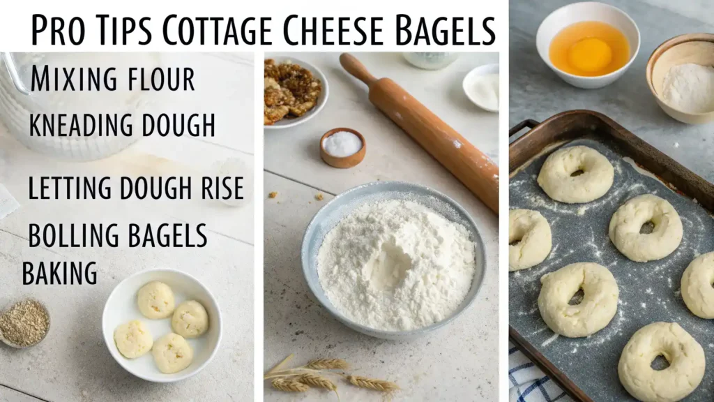 Pro tips for making the best cottage cheese bagels.
