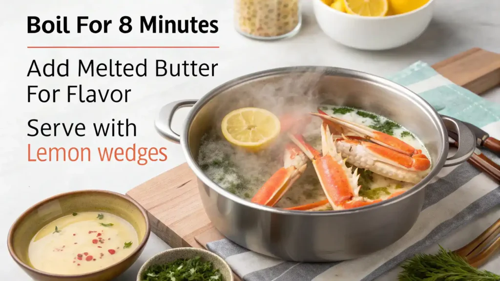 Pro tips for making snow crab legs.