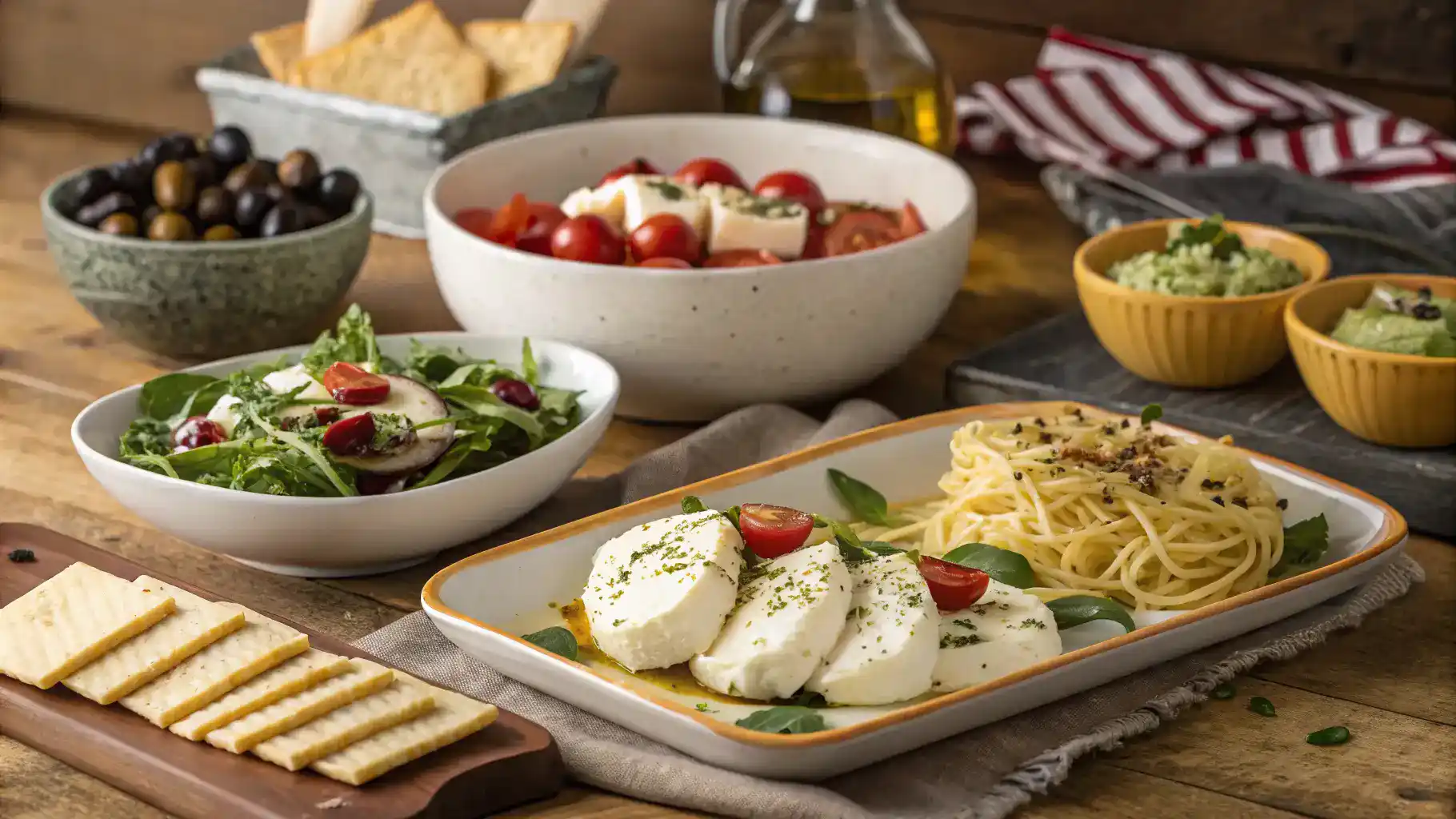 Different ways to serve ricotta salata in various dishes.