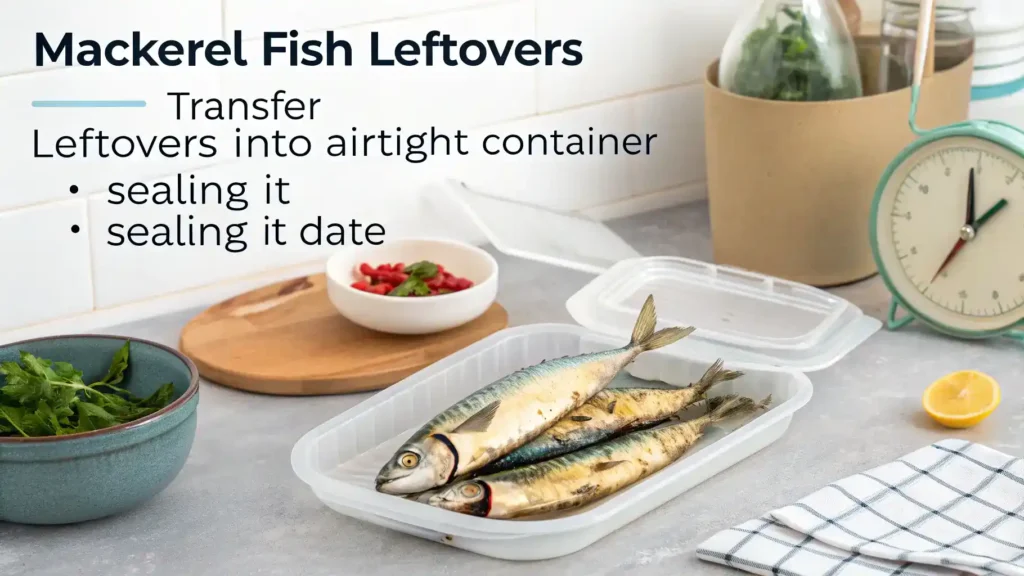 How to store mackerel fish leftovers with instructions.