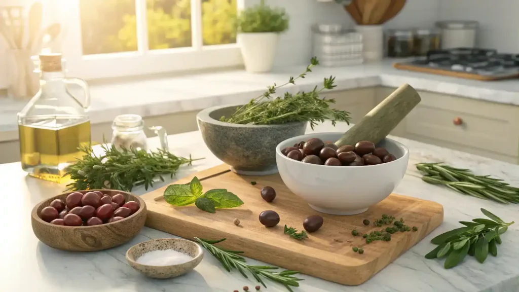 Pro tips for making a Kalamata olive recipe with fresh ingredients.