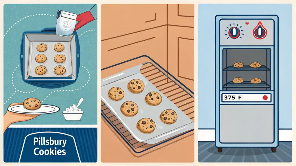 Pro tips for making Pillsbury cookies, including preheating the oven and using parchment paper.