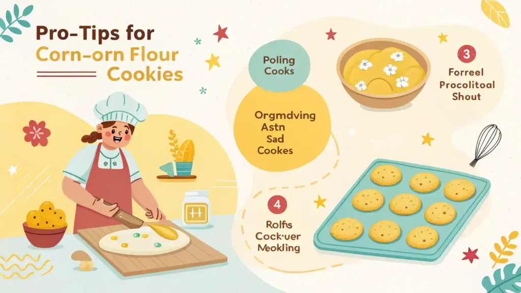 Pro tips for making the best corn flour cookies.