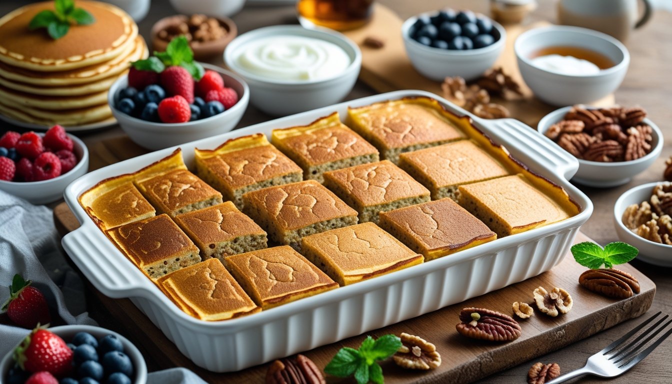 Serving suggestions for Pancake Sausage Casserole.