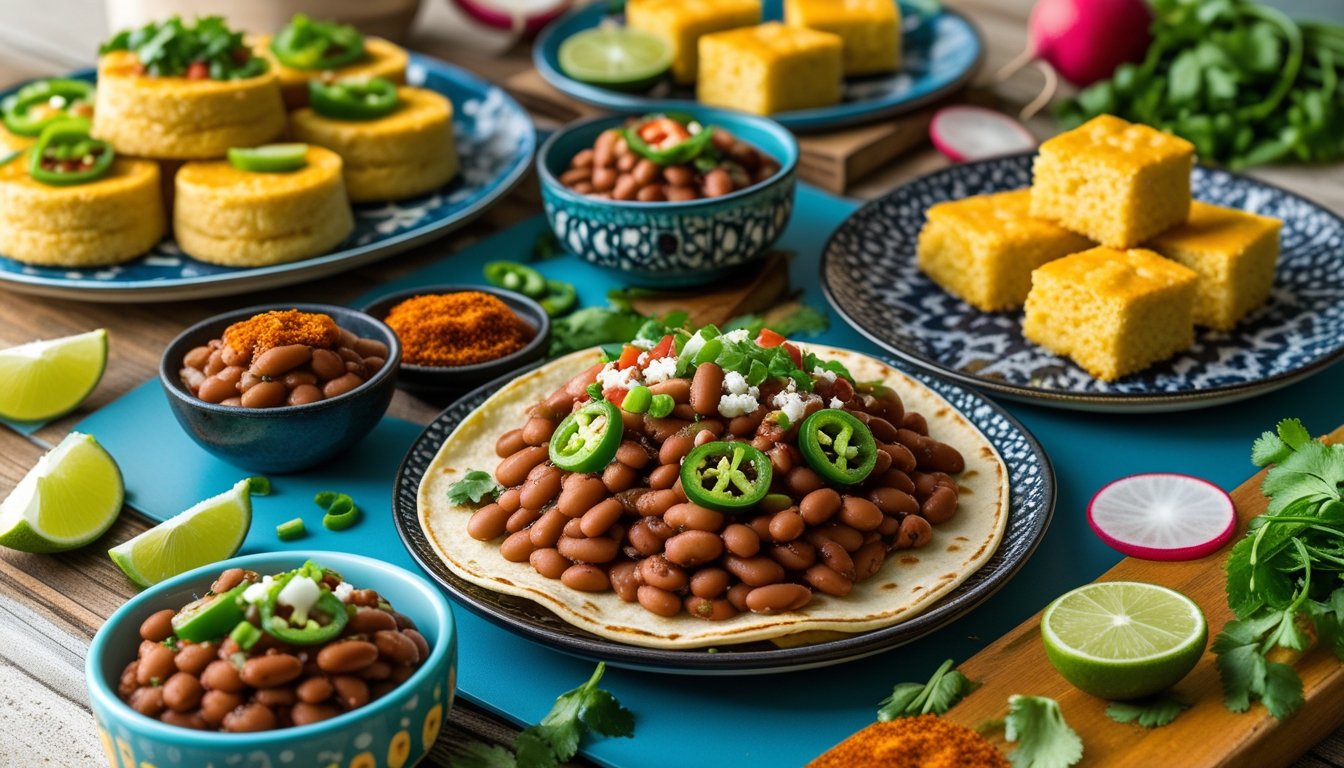 Different serving suggestions for ranch style beans.