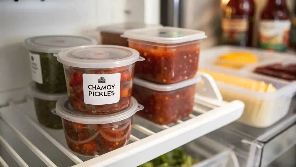 Storage tips for chamoy pickles.