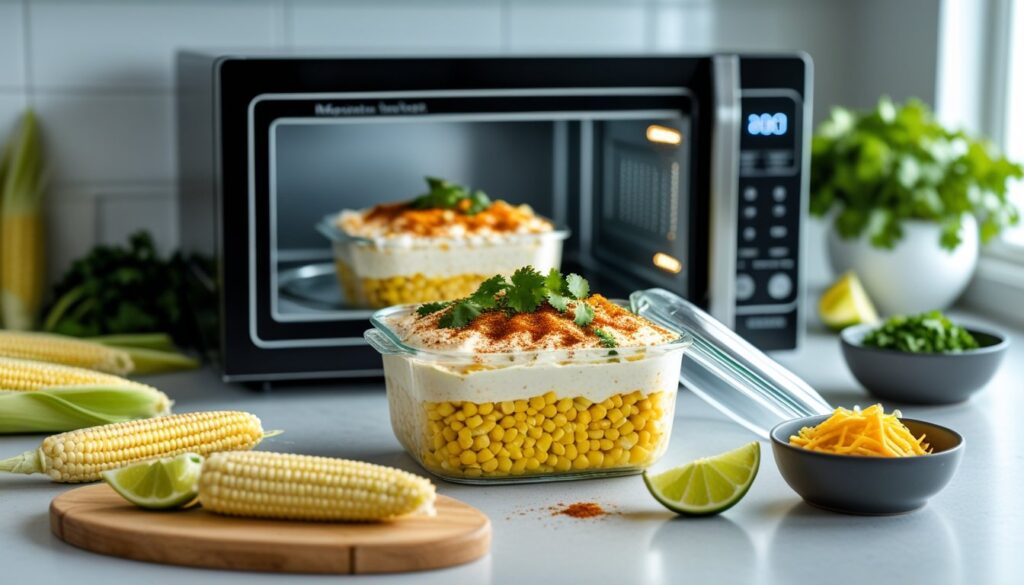 Storage and reheating tips for Mexican street corn dip.