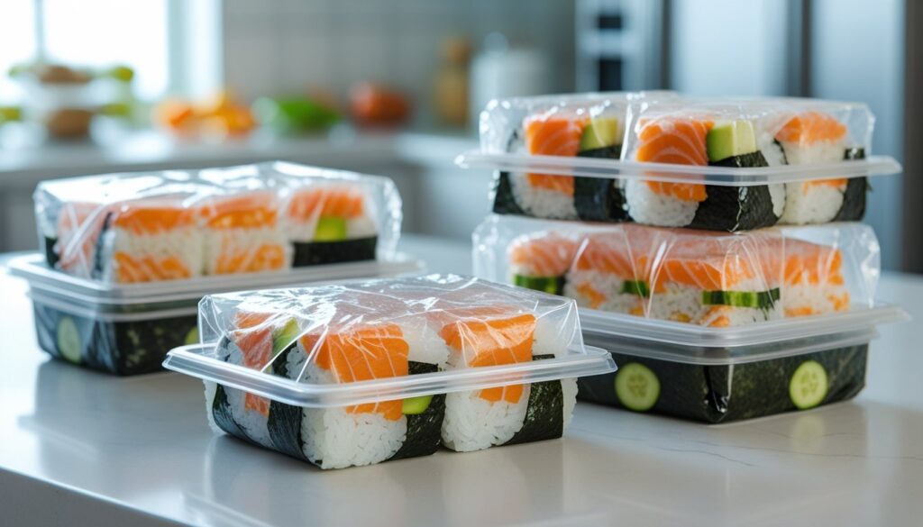Proper storage methods for Sushi Sandwich leftovers.