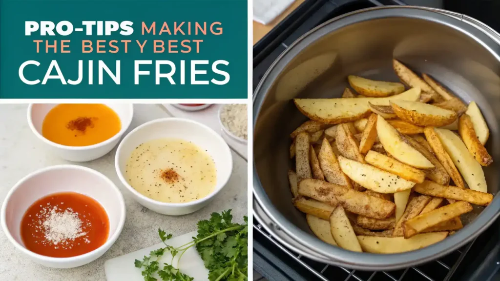 Pro tips for making the best Cajun fries, including potato selection and frying techniques.