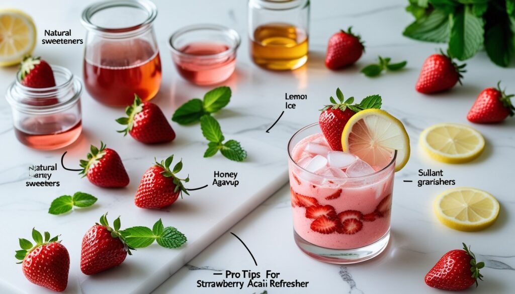 Pro tips for making the perfect Strawberry Acai Refresher.
