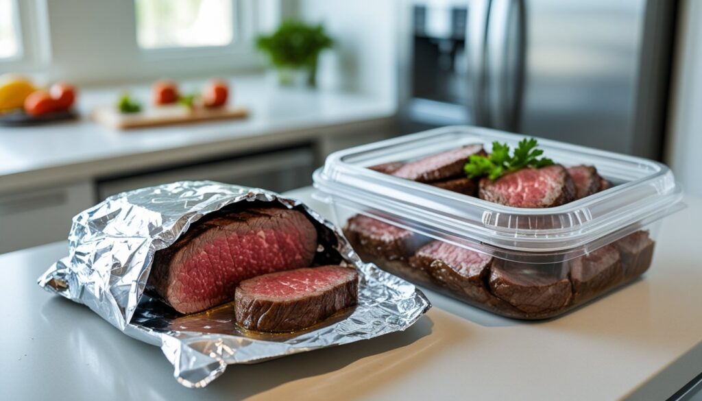 Proper storage methods for picanha steak leftovers.