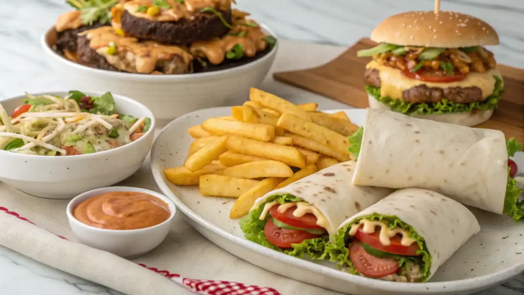 Different serving suggestions for Big Mac sauce including burgers and fries.