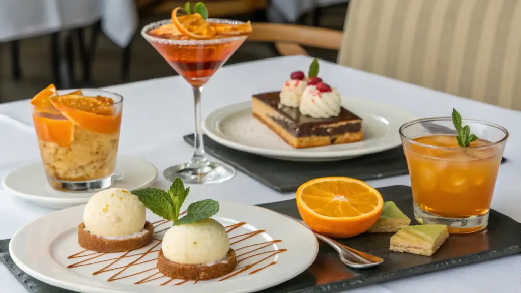 Different serving suggestions for orange liqueur.