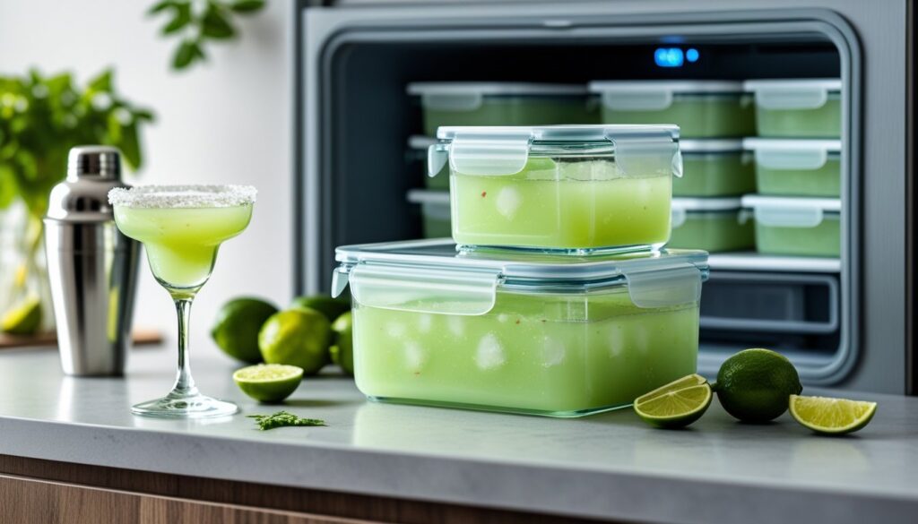 Storing and making ahead skinny margarita.