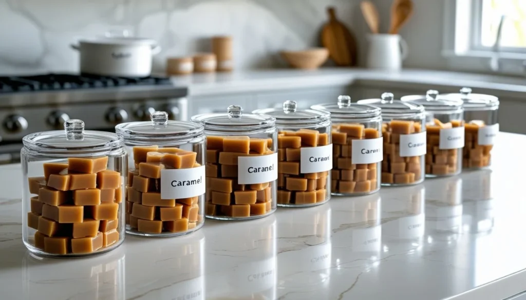 Storage tips for leftover carmal.