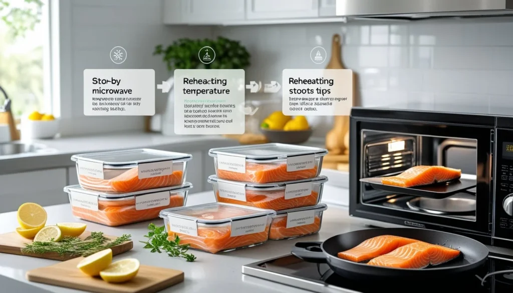 Storage and reheating tips for Salmon HelloFresh leftovers.
