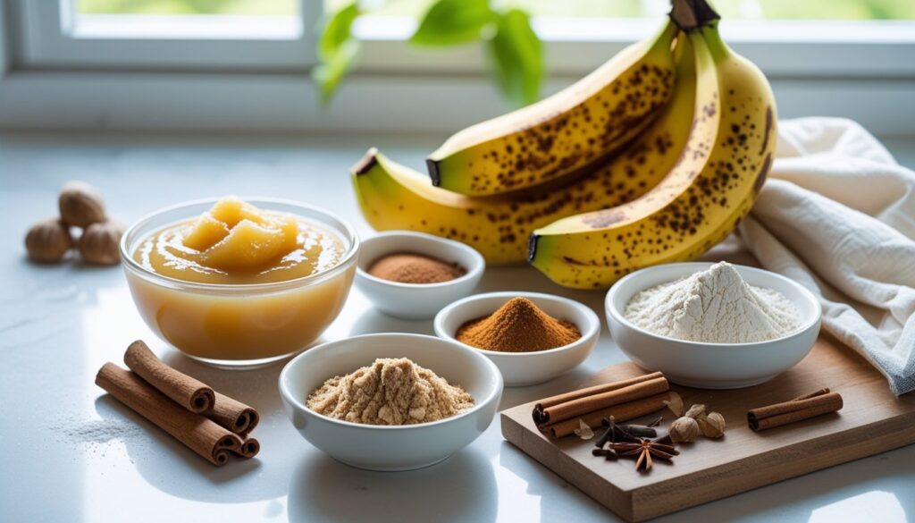 Pro tips for making healthy banana bread with ingredients like overripe bananas and spices.