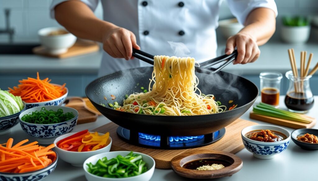 Pro tips for making the perfect Mongolian noodles.