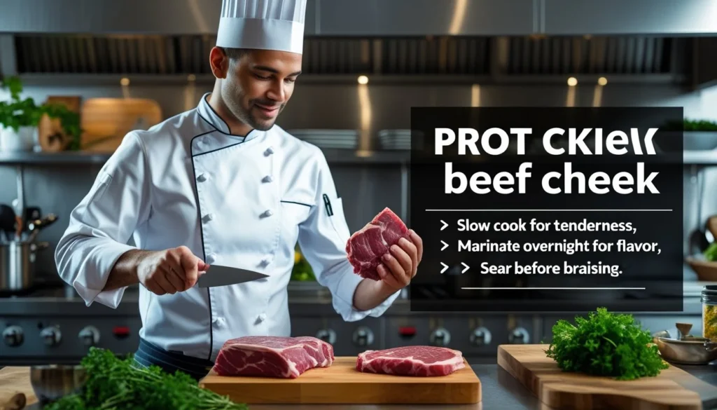 Pro tips for making beef cheek meat.