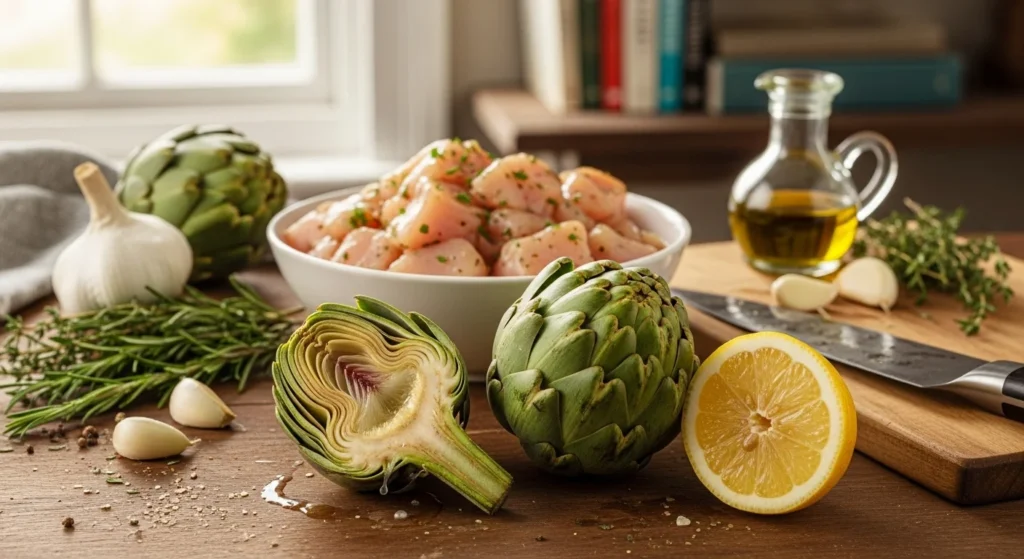 Pro tips for making artichoke chicken with fresh ingredients.