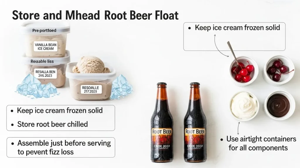 Storage tips for root beer float leftovers.
