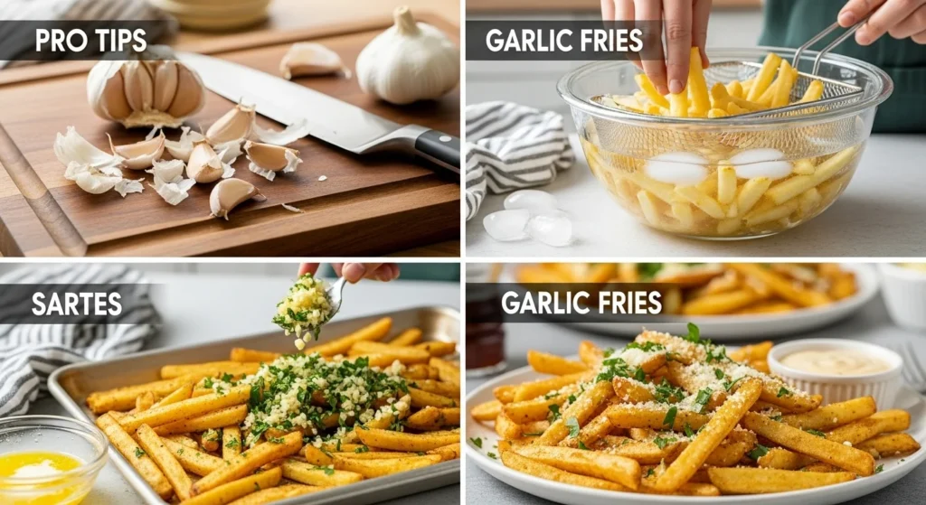 Pro tips for making the best garlic fries.