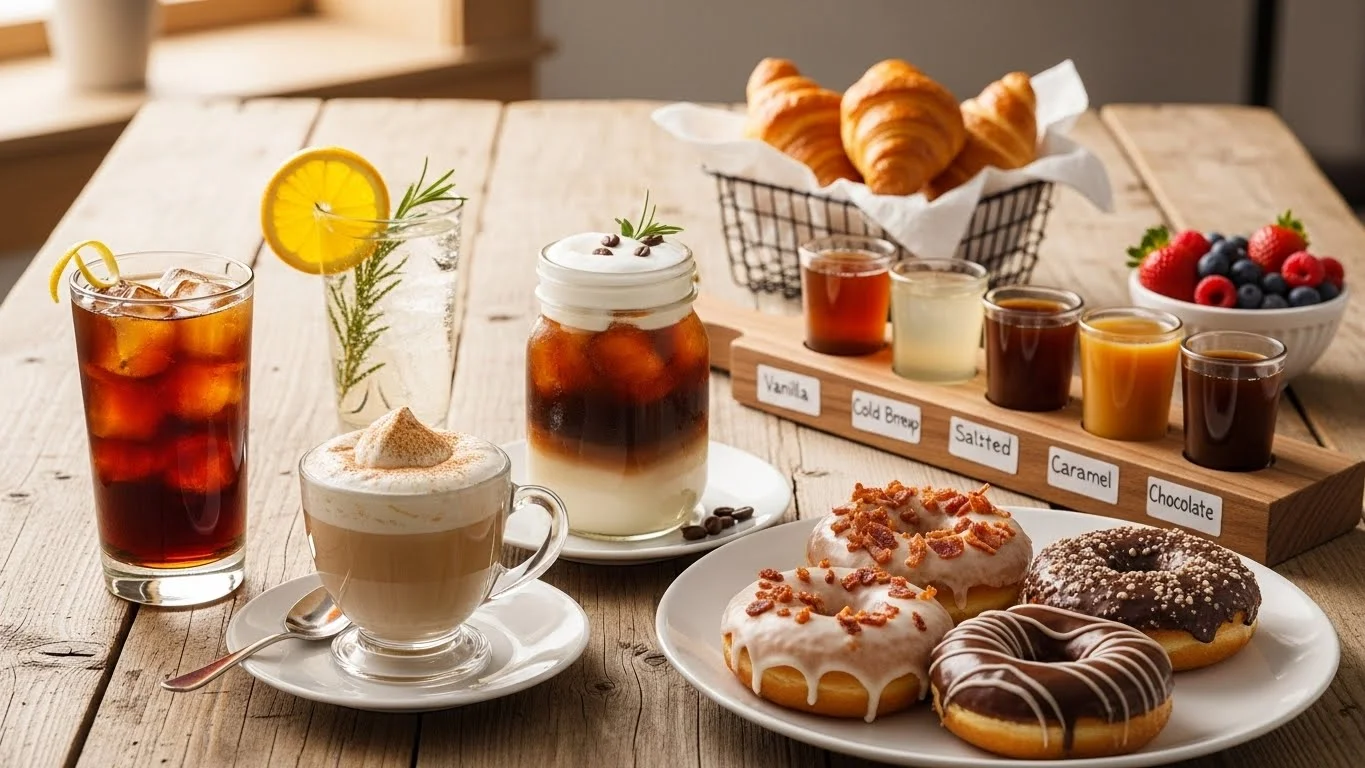 Different serving suggestions for cold brew coffee.