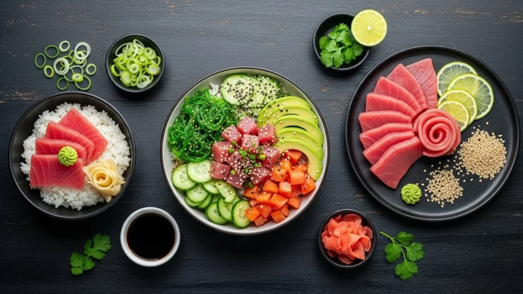 Delicious serving suggestions for raw tuna.