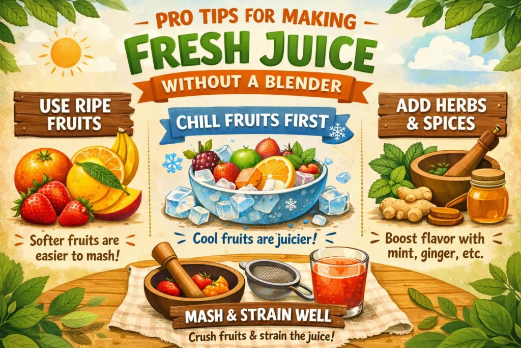 Pro tips for making fresh juice without a blender.