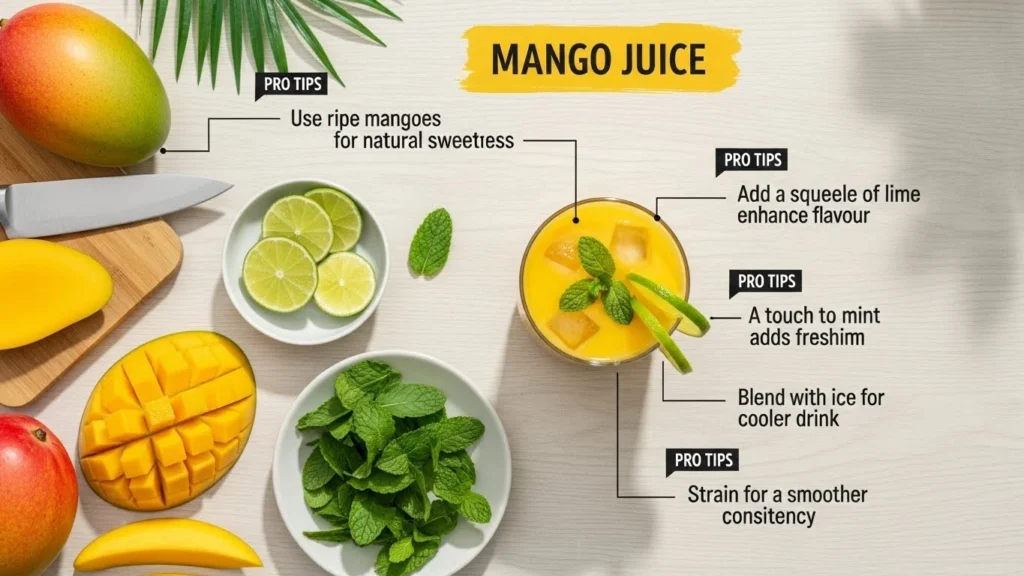Pro tips for making the best mango juice.