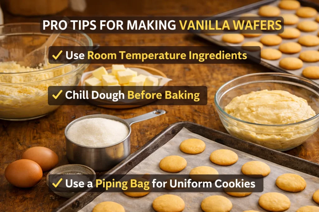 Pro tips for making perfect vanilla wafers.