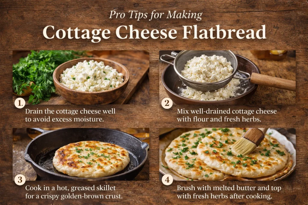 Pro tips for making the best cottage cheese flatbread.