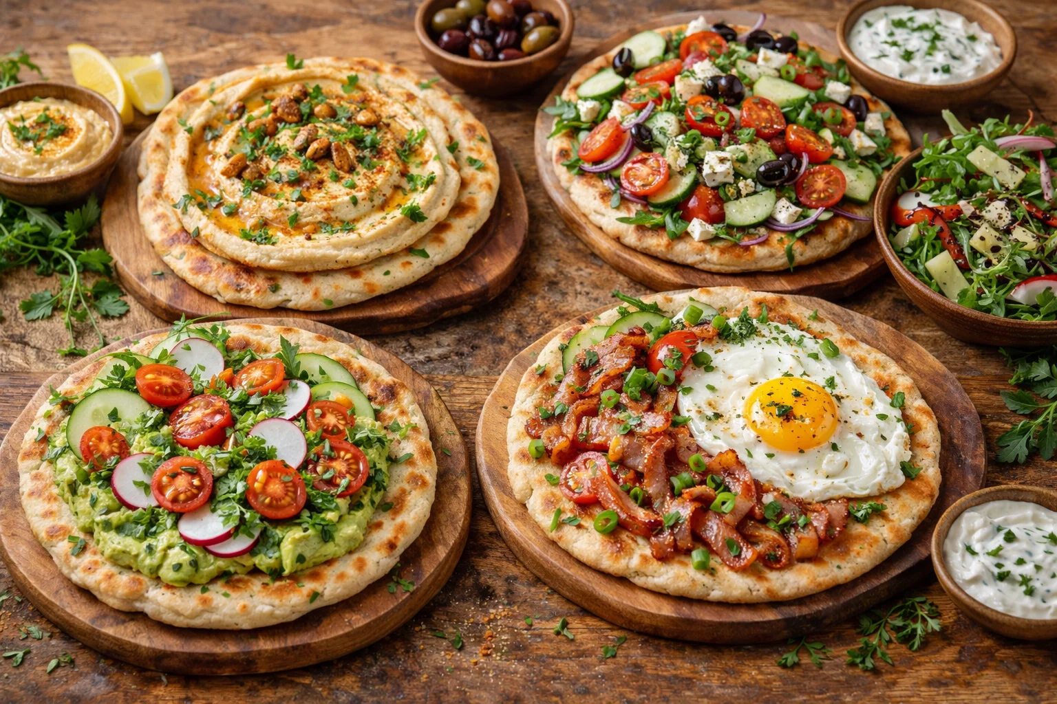 Different ways to serve cottage cheese flatbread.